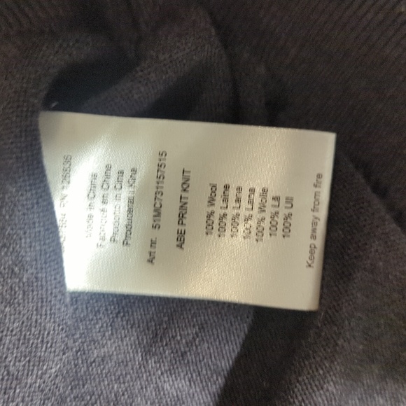 J. Lindberg Abe Print Knit Men's Size XLarge 100% Wool Sweater - Picture 3 of 5